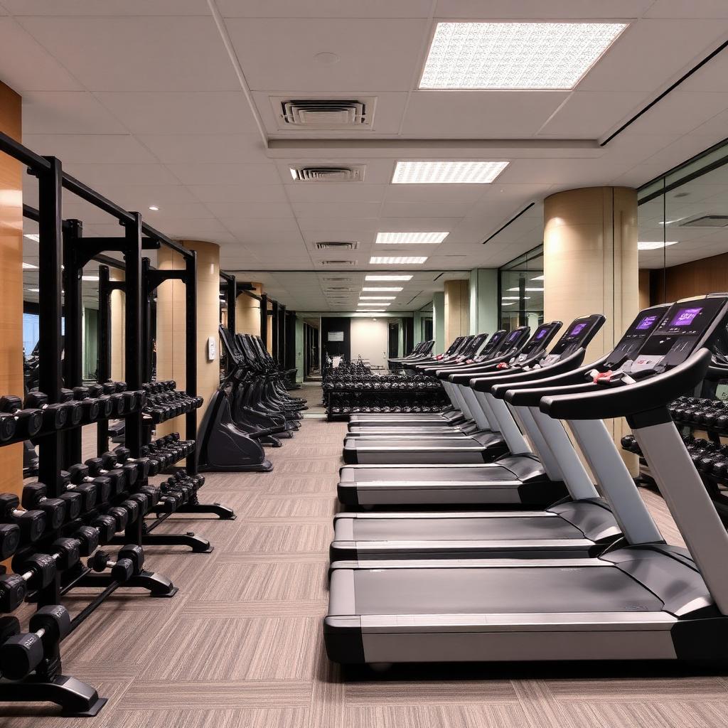 On-site gym with cardio and weights