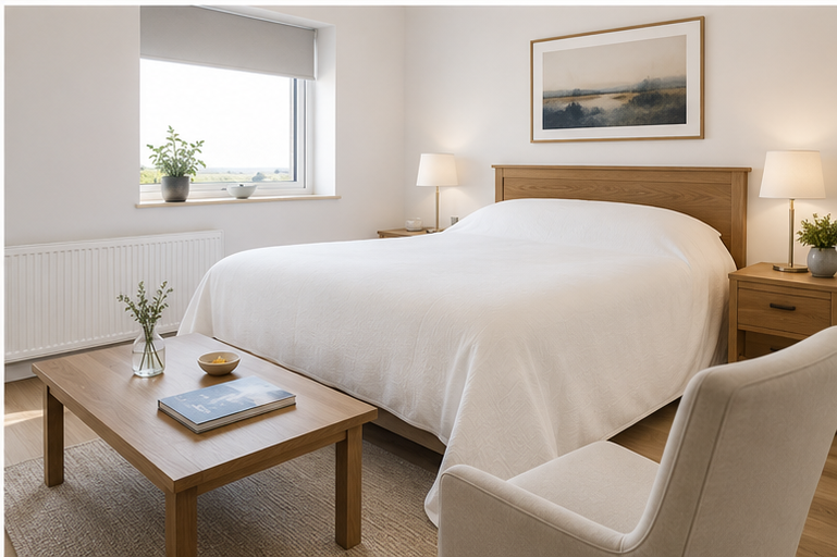 Ensuite bedroom with seating area